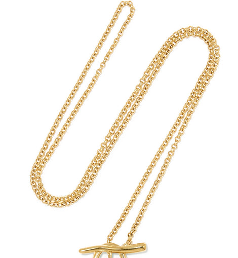 Charlotte Chesnais Turtle Gold Vermeil And Silver Necklace